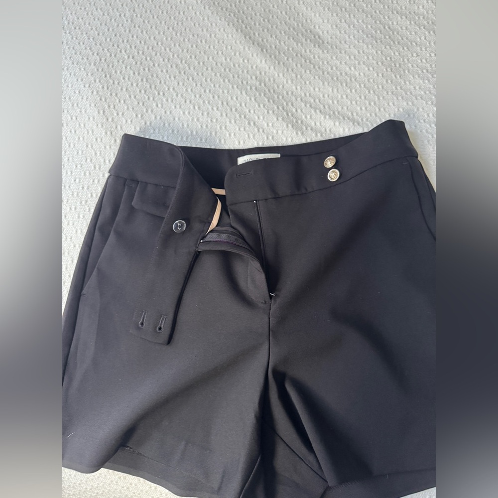 Rachel Zoe Elegant Black High Waist Dress Shorts Size 6 - Picture 7 of 12